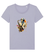 Urban Music Life Tricou mânecă scurtă guler larg fitted Damă Expresser