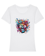 Urban Life Tricou mânecă scurtă guler larg fitted Damă Expresser