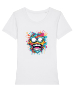 Urban Life Tricou mânecă scurtă guler larg fitted Damă Expresser