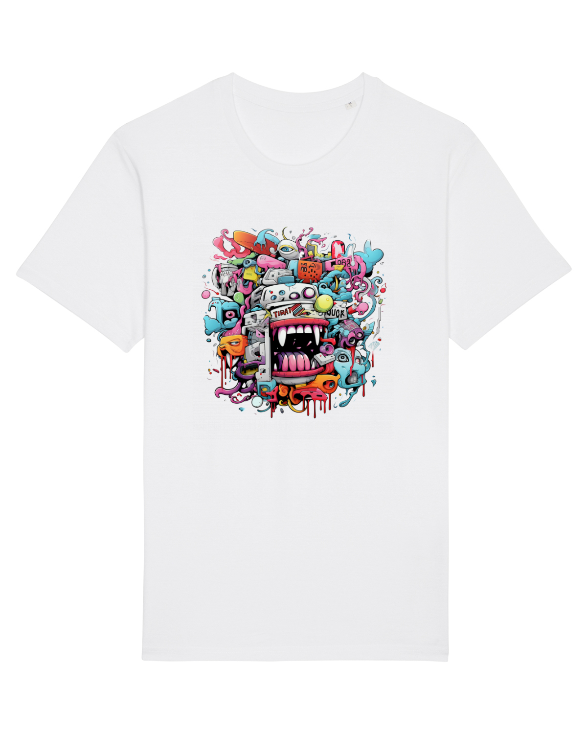Tricou mânecă scurtă Unisex Rocker White