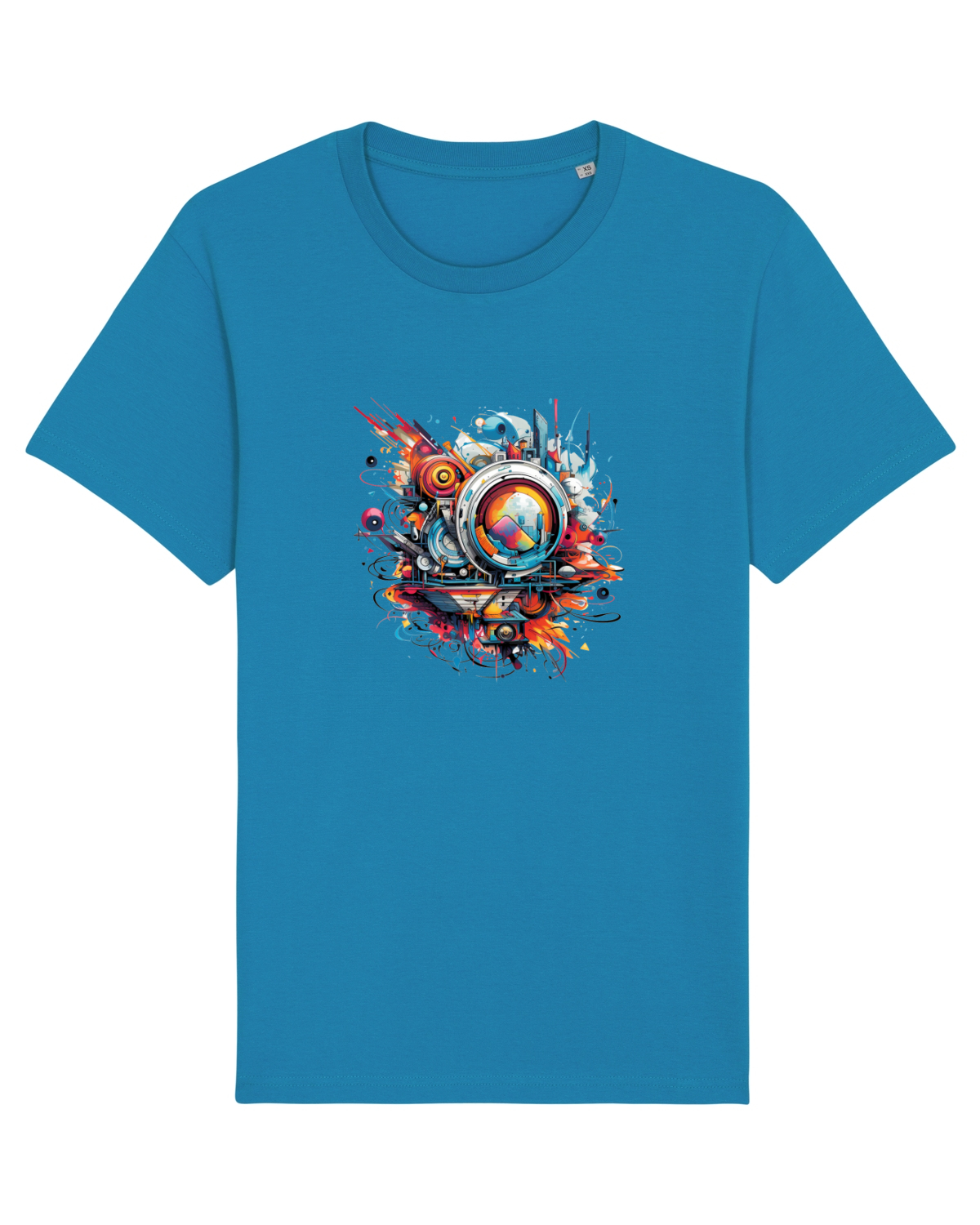 Tricou mânecă scurtă Unisex Rocker Azur