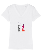 Sper sa agat ceva Tricou mânecă scurtă guler V Damă Evoker