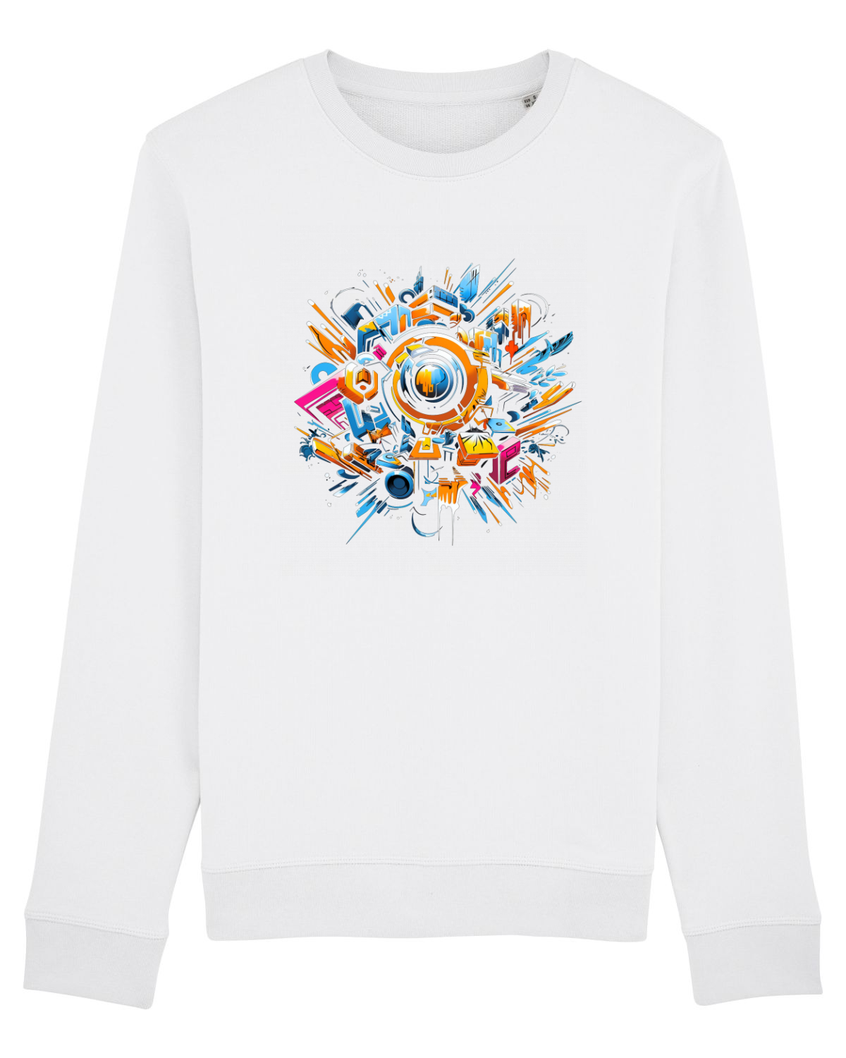 Bluză mânecă lungă Unisex Rise White