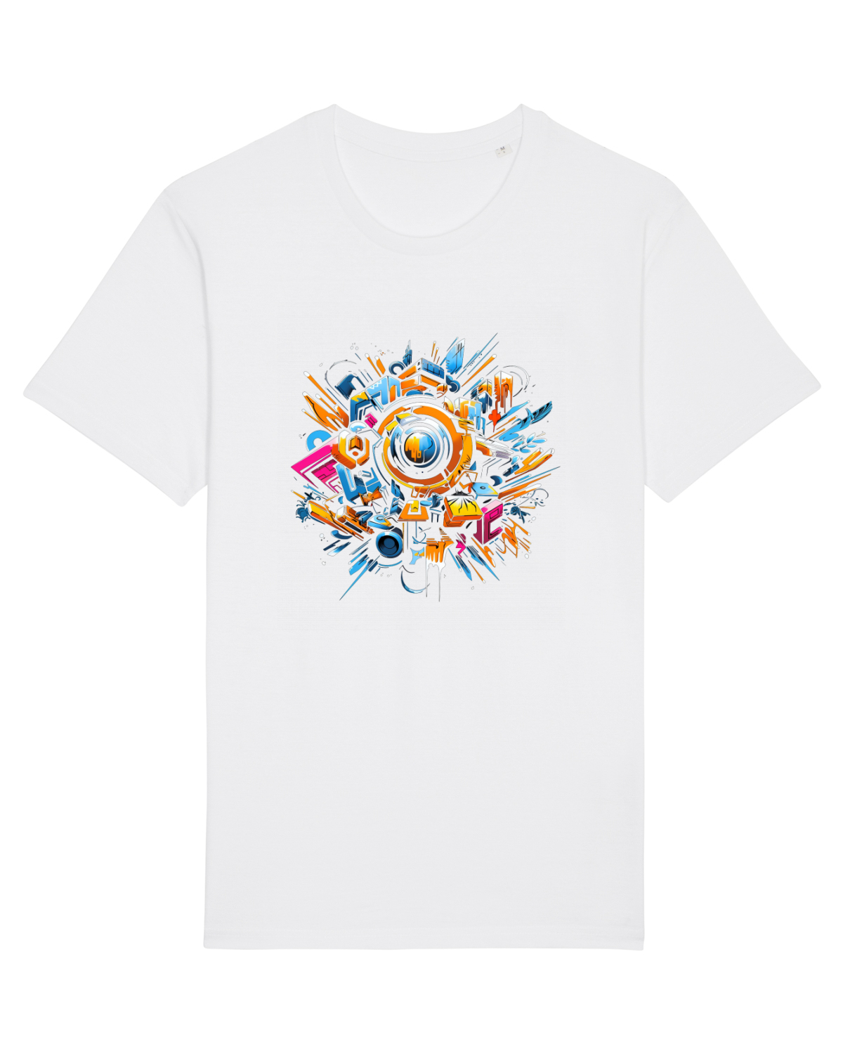 Tricou mânecă scurtă Unisex Rocker White