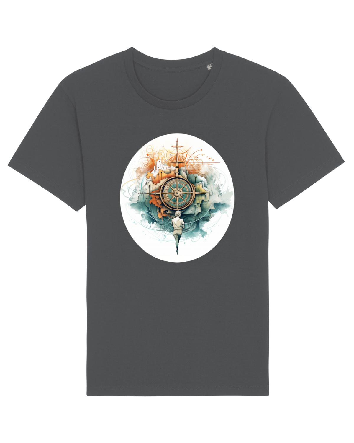 Tricou mânecă scurtă Unisex Rocker Anthracite