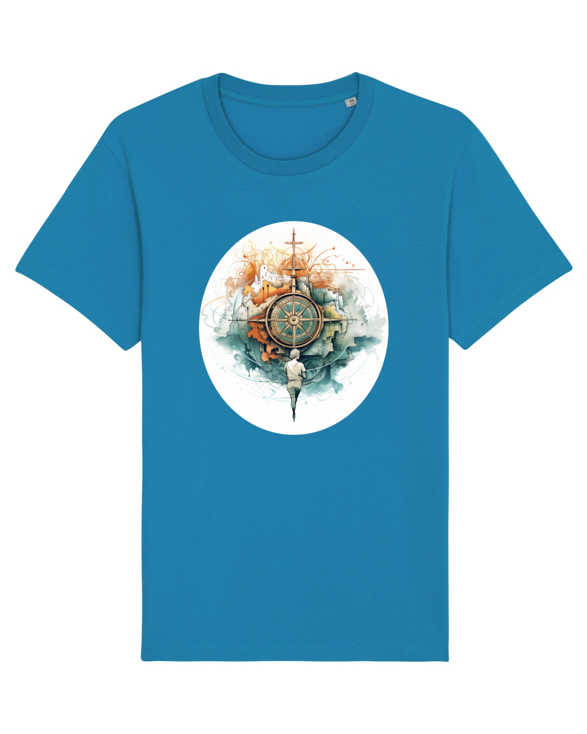 Tricou mânecă scurtă Unisex Rocker Azur