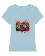 Urban Music Tricou mânecă scurtă guler larg fitted Damă Expresser