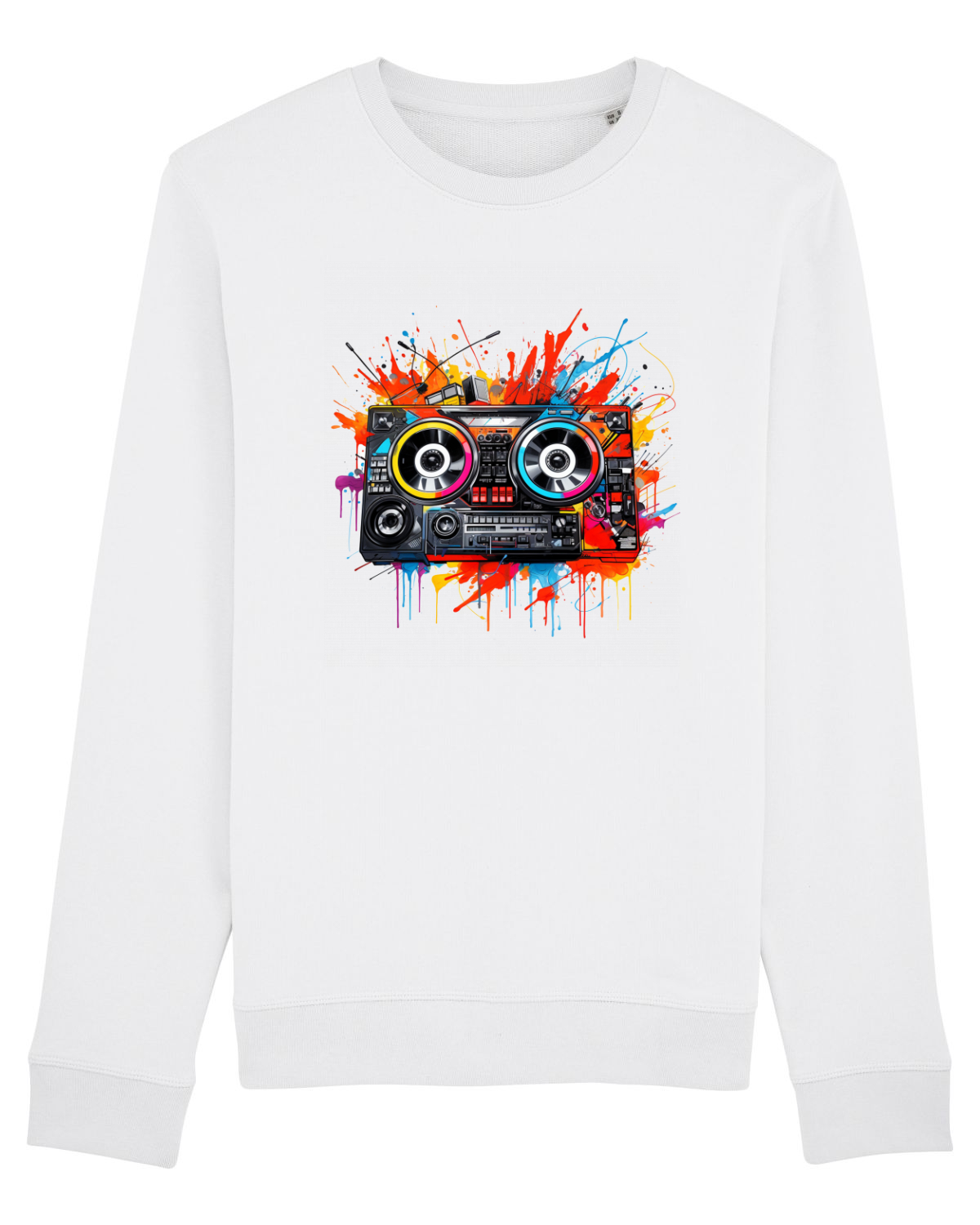 Bluză mânecă lungă Unisex Rise White
