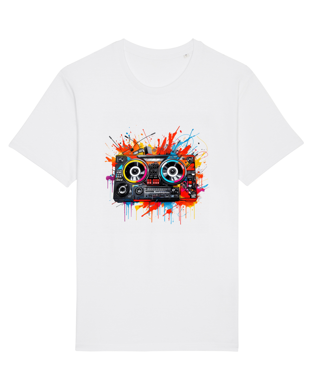Tricou mânecă scurtă Unisex Rocker White
