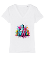 Urban Chess Tricou mânecă scurtă guler V Damă Evoker