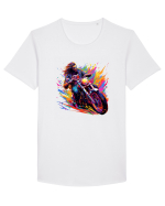 Biker Life Tricou mânecă scurtă guler larg Bărbat Skater