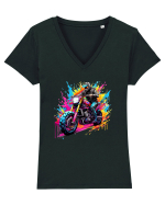 Bike Life Tricou mânecă scurtă guler V Damă Evoker