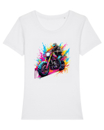 Bike Life Tricou mânecă scurtă guler larg fitted Damă Expresser