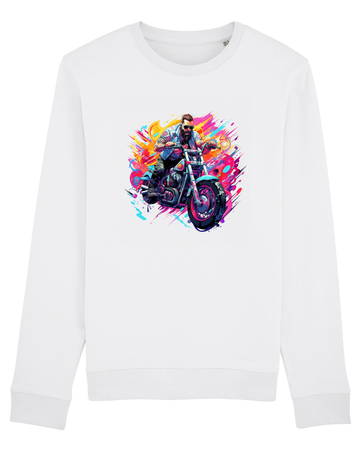Bluză mânecă lungă Unisex Rise White