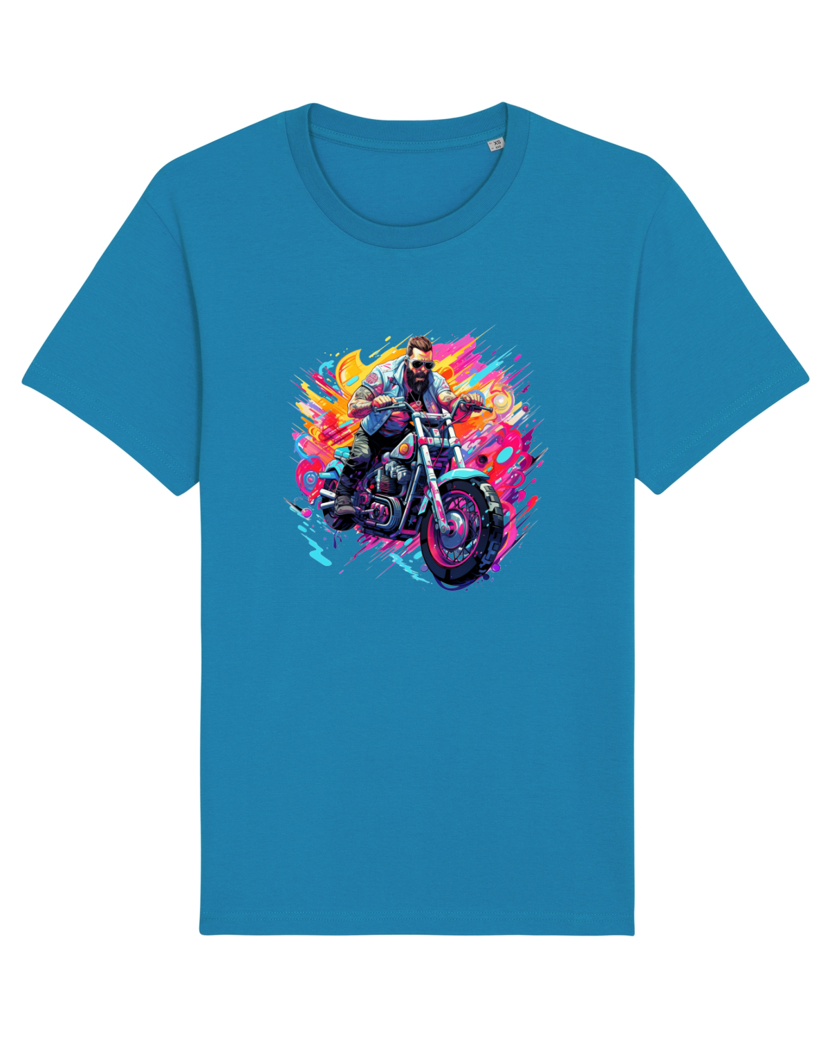 Tricou mânecă scurtă Unisex Rocker Azur