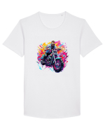 Bike Life Tricou mânecă scurtă guler larg Bărbat Skater