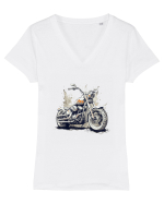 Bike Life Tricou mânecă scurtă guler V Damă Evoker