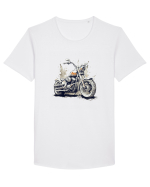 Bike Life Tricou mânecă scurtă guler larg Bărbat Skater