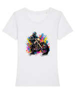 Biker Life Tricou mânecă scurtă guler larg fitted Damă Expresser