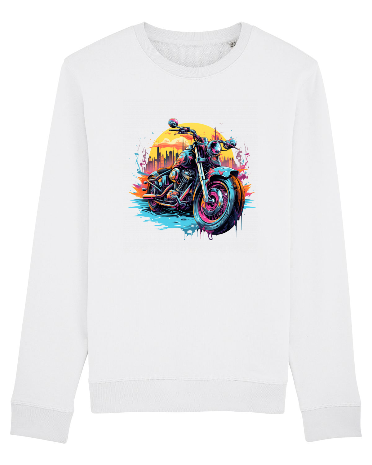 Bluză mânecă lungă Unisex Rise White