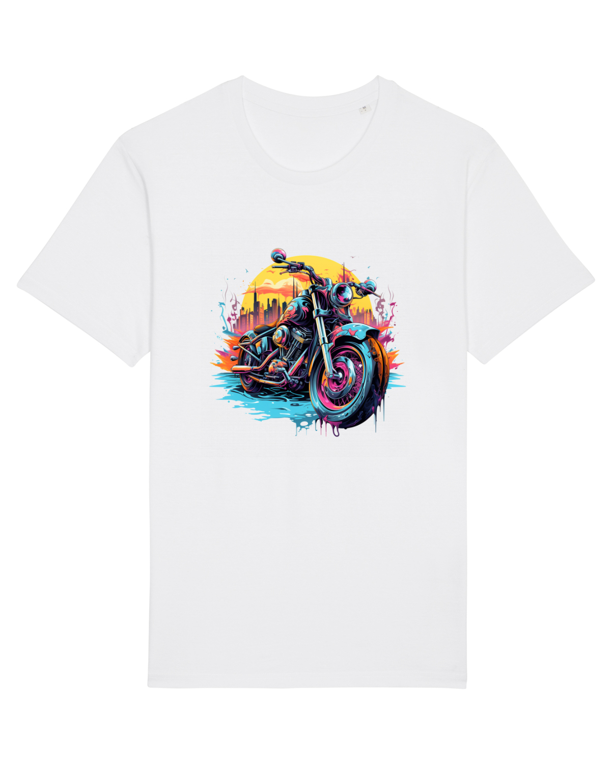 Tricou mânecă scurtă Unisex Rocker White