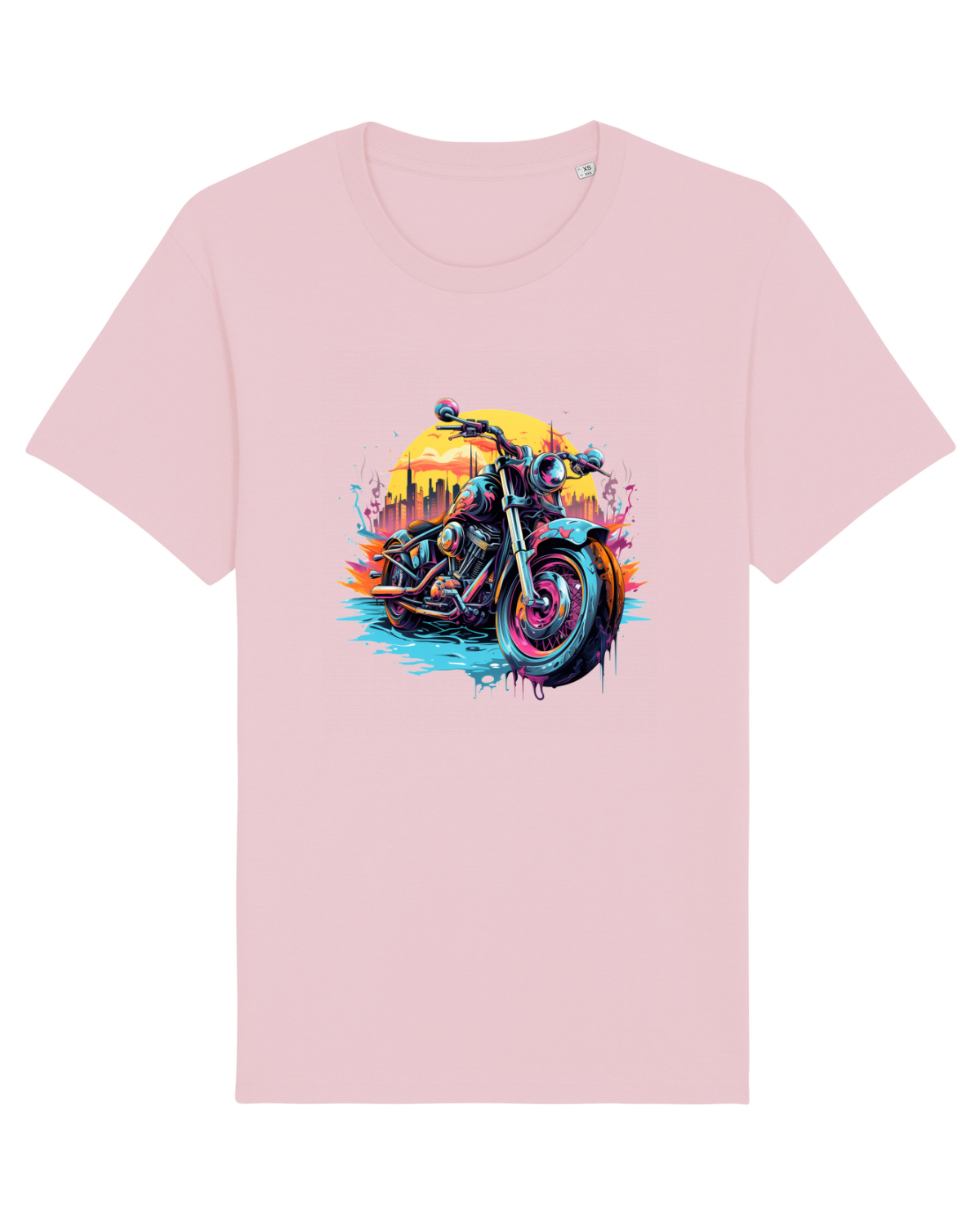 Tricou mânecă scurtă Unisex Rocker Cotton Pink
