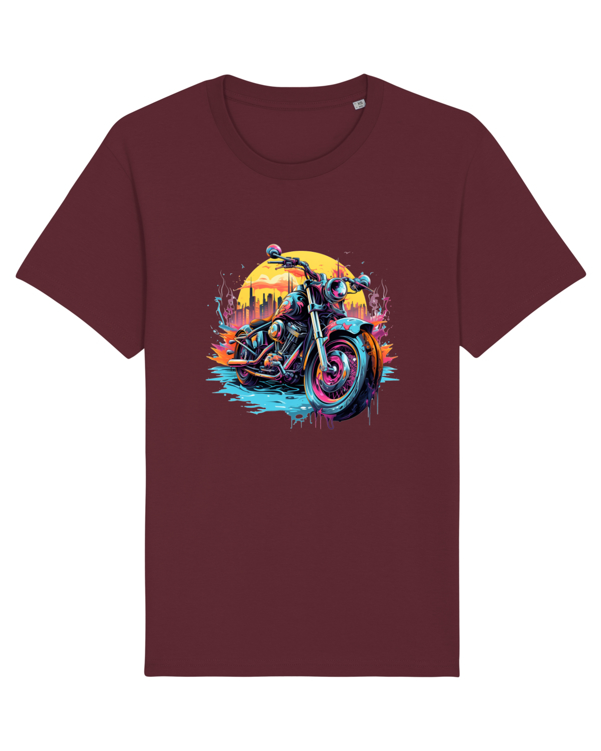 Tricou mânecă scurtă Unisex Rocker Burgundy