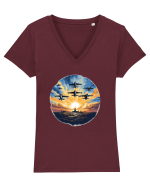 Urban Life Tricou mânecă scurtă guler V Damă Evoker