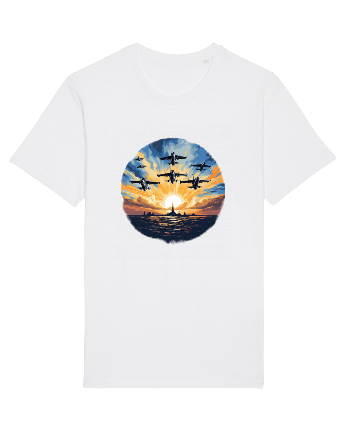 Tricou mânecă scurtă Unisex Rocker White