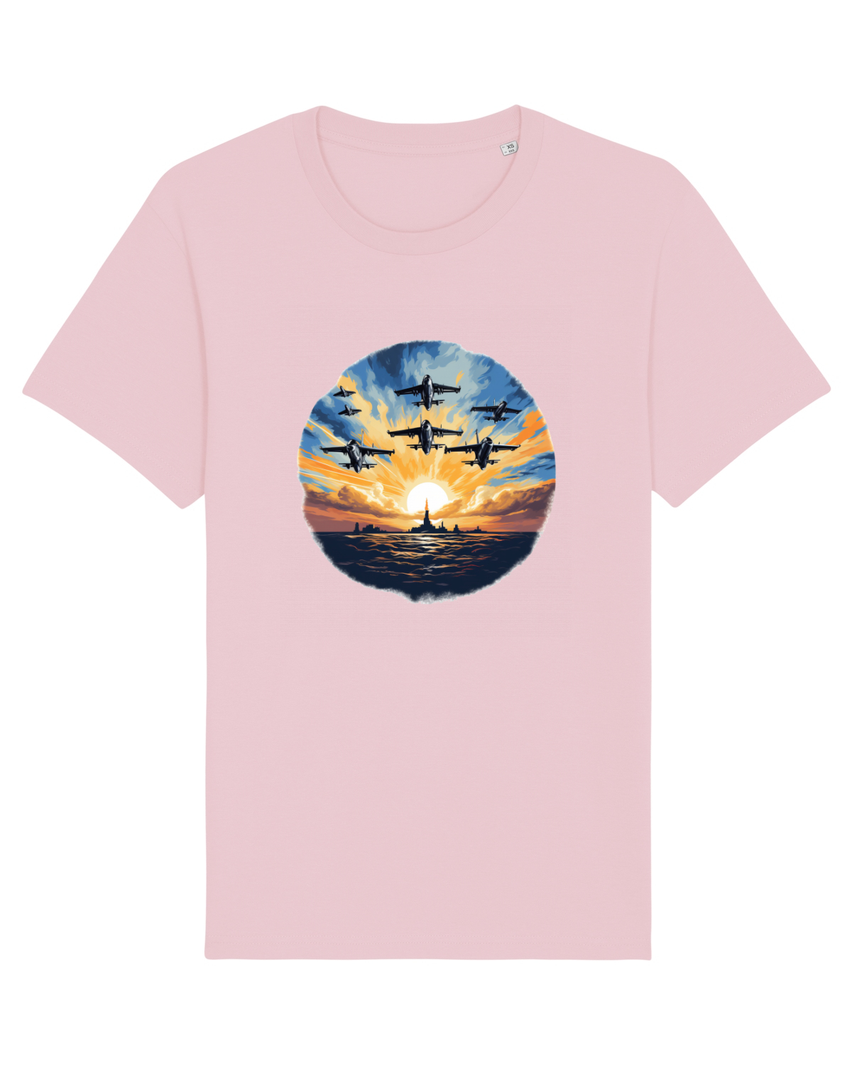 Tricou mânecă scurtă Unisex Rocker Cotton Pink