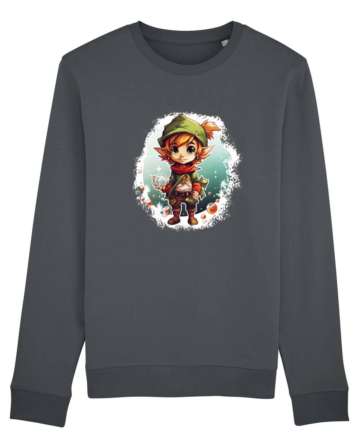 Bluză mânecă lungă Unisex Rise Anthracite