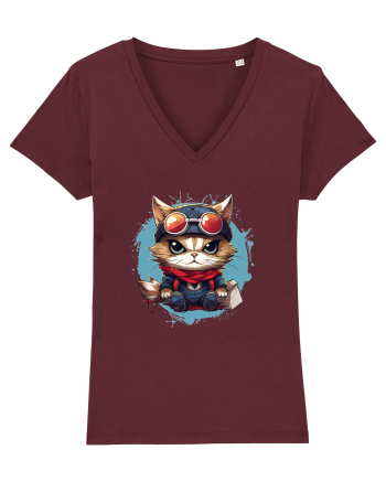Christmas cat Burgundy