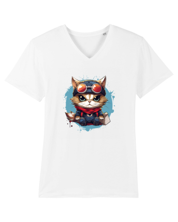 Christmas cat White