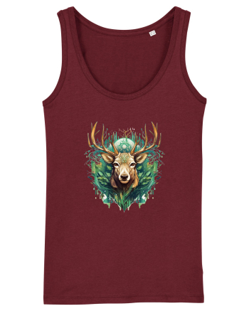 Christmas Reindeer Burgundy
