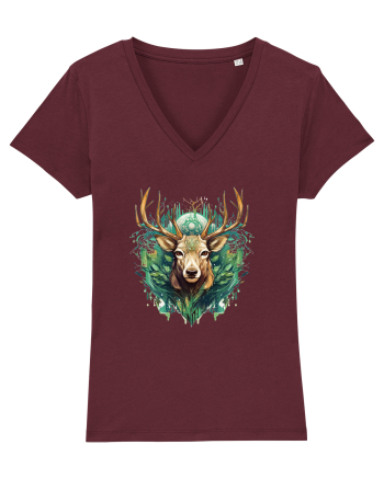 Christmas Reindeer Burgundy