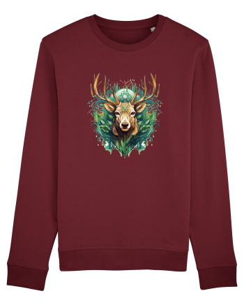 Christmas Reindeer Burgundy