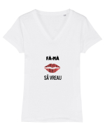Fa-ma sa vreau Tricou mânecă scurtă guler V Damă Evoker