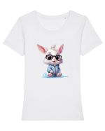 Nerd bunny Tricou mânecă scurtă guler larg fitted Damă Expresser