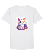 Sweet cat Tricou mânecă scurtă guler larg Bărbat Skater