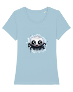 Sweet spider Tricou mânecă scurtă guler larg fitted Damă Expresser