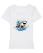 Underwater  Tricou mânecă scurtă guler larg fitted Damă Expresser