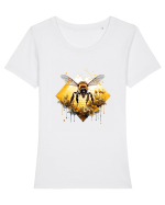 Worker Tricou mânecă scurtă guler larg fitted Damă Expresser