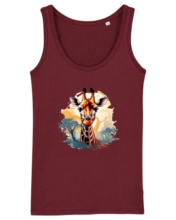 Savana Giraffe  Burgundy