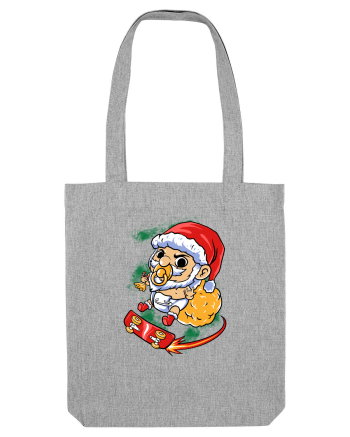 BABY SANTA SKATEBOARDER Heather Grey