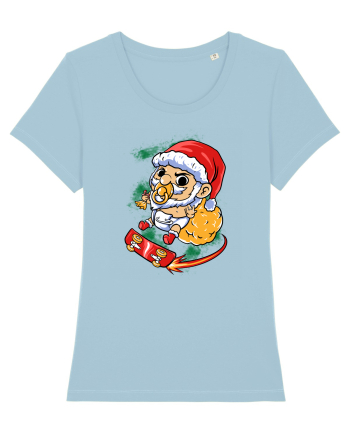 BABY SANTA SKATEBOARDER Sky Blue