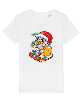 BABY SANTA SKATEBOARDER White