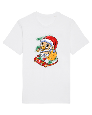 BABY SANTA SKATEBOARDER White