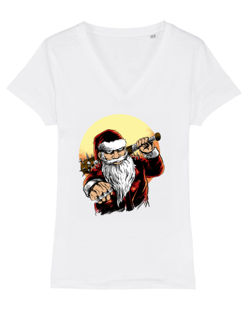 BADASS SANTA White