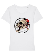 BLOODY SCREAMING SANTA Tricou mânecă scurtă guler larg fitted Damă Expresser