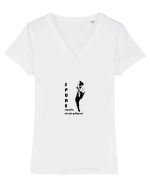 Ma grabesc! Tricou mânecă scurtă guler V Damă Evoker